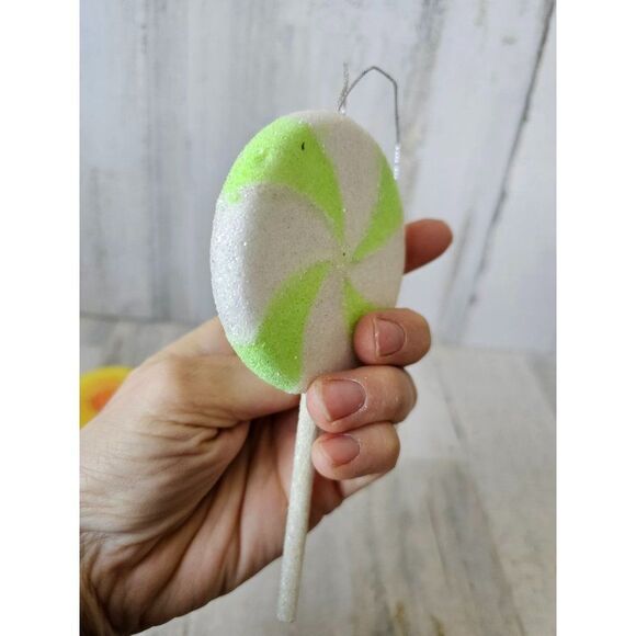 Vintage lollipop candy ornament set sucker lot Xmas tree - Picture 9 of 10